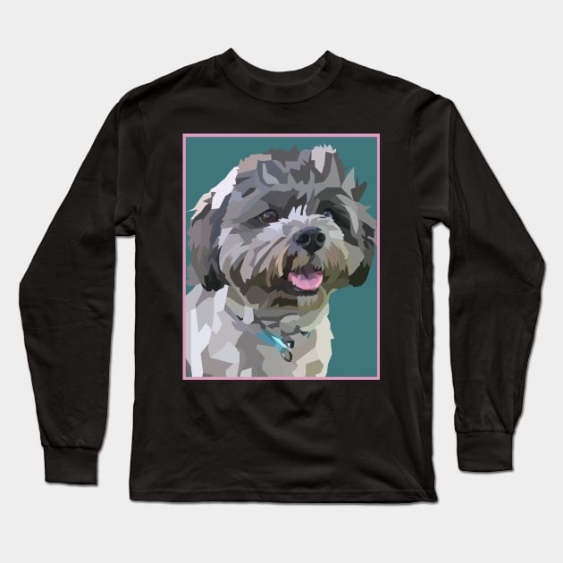 Cute Brown dog Cockapoo Shitzu Long Sleeve T-Shirt by jrepkin